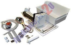 1108106 - OEM FACTORY ORIGINAL WHIRLPOOL KENMORE MAYTAG COMPLETE ICEMAKER ADD ON KIT For plastic liner Whirlpool, Kitchen Aid, Roper, Estate and Kenmore (with model prefix 106) refrigerator models made between 1984-1993. Incorporates long flat power cord