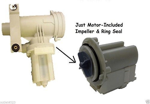 GRP Motor -GE Frontload washer water drain pump motor PS1766031, WH23X10026. -Generic Replacement-ONLY MOTOR