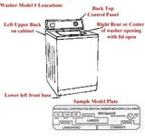 MD GE General Electric Hotpoint RCA Kingston Washer timer includes free knob WH12X10490 WH12X10424 011-100067-01 100067 175D6347P006 175D6347P031 only for models in description