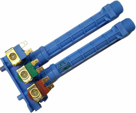 GlobPro WH13X10030 1154728 Washer Water Valve 3 coil - 9 ¾" length Approx. Replacement for and compatible with Frigidaire Kenmore Electrolux White Westinghouse Heavy DUTY