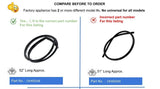 GlobPro 316239700 CK900268 Electric Range Oven Door Seal with Clips 52" long Approx. Replacement for and compatible with Frigidaire Kenmore White-Westinghouse Crosley Heavy DUTY (5303202011)