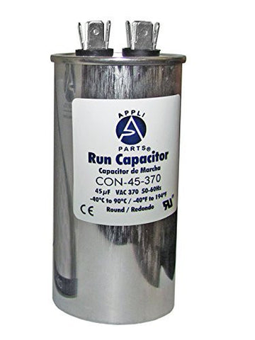 RUN CAPACITOR 45 MFD uF 370V ROUND CAN. UL Certified