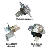 3 Pc Replacement Parts for Samsung Dryers, DC96-00887A, DC47-00018A, DC47-00016A