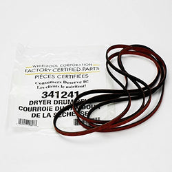 341241 OEM FACTORY ORIGINAL GENUINE DRYER DRUM BELT FOR WHIRLPOOL & KENMORE