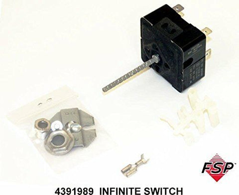 W10900107 Range Surface Element Control Switch (OEM) Part for Whirlpool