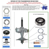 WH38X10002 KIT2 Hotpoint RCA Washer Transmission KIT repair for Bearing NOISE