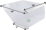 GlobPro 2175076 2179276 2179279 1021816 Refrigerator Crisper Drawer 16" length Approx. Replacement for and compatible with Whirlpool Roper Estate 2175076 2179276 2179279 1021816 Heavy DUTY