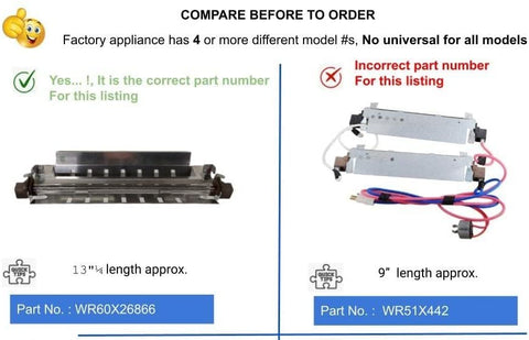 ERWR51X442 Defrost Heater for refrigerators Replaces WR51X442