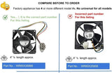 GlobPro WR60X26866 Fridge Evaporator Fan Motor 3" ½ length Approx. Replacement for and compatible with GE Heavy DUTY