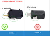 GlobPro WB24X0329 WB24X0368 WB24X0384 WB24X0401 Microwave Secondary Door Switch 1" ½ Length Approx. Replacement for and Compatible with GE Hotpoint Kenmore Heavy Duty