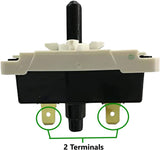 GlobPro 3977456 898073 Dryer Push To Start Switch 2 Terminals Replacement for and compatible with Whirlpool Kenmore Maytag Admiral Heavy DUTY
