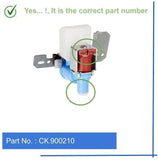 GlobPro IMV-469 IMV469 SWR57X0090 SWR57X0093 Fridge Water Inlet Valve Only1 Coil ¼"inches hose Replacement for and compatible with GE Kenmore Heavy DUTY
