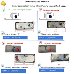 GlobPro 1515027 WPW10224428VP Diswasher Detergent & Rinse Aid Dispenser 8 7/16" length Approx. Most USA Appliances 1515027 WPW10224428VP Heavy DUTY