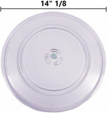 GlobPro CK900127 Compatible with KitchenAid, and More Microwave Glass Tray Plate 14 1/8" Inches -36 cm Diameter Approx Heavy Duty