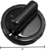 GlobPro WE01X1151 Washer Timer Knob 2" length Approx. Replacement for and compatible with GE Heavy DUTY