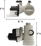 GlobPro W10130913 W10130913-B W10130914 W10183434 Washer Water Drain Pump Assembly 8" ½ length Approx. Replacement for and compatible with Whirlpool Maytag Kenmore/Sears Amana Heavy DUTY