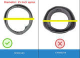 GlobPro WH45X10003 Washer Door Boot Seal Kit 15" length Approx. Replacement for and compatible with GE Heavy DUTY