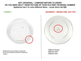 GlobPro AP3771706 PS979554 EAP979554 PD00000736 Microwave Glass Turntable Tray 13" Diameter Approx. Replacement for and Compatible with Frigidaire Heavy Duty