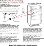 Freestanding Ice Maker Machine Cleaner + Maintenance Kit Compatible With 37050, 41978 U-line, Ice-O-Matic, Jenn Air, Blaze, Manitowoc, Marine Crescent