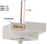 GlobPro DA31-00146D DRCP5030LA Fridge Condenser Fan Motor 4" length Approx. Replacement for and compatible with Samsung Heavy DUTY