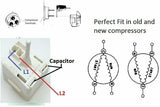 CK910010001 Embraco Refrigerator Compressor Start Relay & Capacitor Fits old 5SP15R319LFM