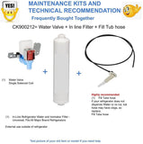CK900212 kit Refrigerator Water valve and Refrigerator Fill Tube WR17X11168 + In-line filt. Compatible with GE Hotpoint RCA