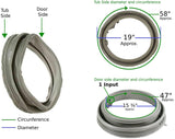 GlobPro W10290499 W10300559 W10381562 2229552 Washer Bellow Door Seal 15" length diameter Approx. Replacement for and compatible with Whirlpool Maytag Amana Heavy DUTY