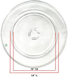 GlobPro 4375274 4252778 4375343 4375405 Microwave Glass Cooking Tray 14" ½ Length Approx. Replacement for and Compatible with KitchenAid Maytag Jenn-Air Whirlpool Heavy Duty