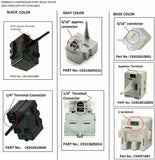 GlobPro CK513605014 Fits Embraco Compressor Start Relay 1/4 terminal old # 197D8031P001 Replacement for and compatible with GE Heavy DUTY